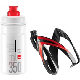 Ceo Jet youth bottle kit includes cage and 66 mm, 350 ml bottle red