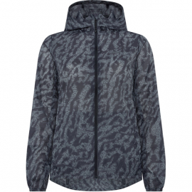 Roam women's lightweight packable jacket - camo navy haze - size 8