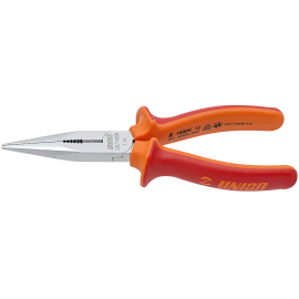 LONG NOSE PLIERS WITH SIDE CUTTER AND PIPE GRIP STRAIGHT  170MM