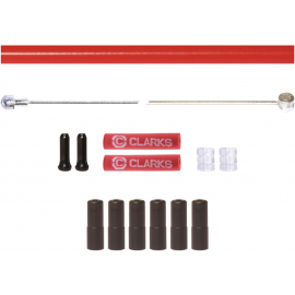 CLARKS UNIVERSAL SS FRONT  REAR BRAKE CABLE KIT WP2 RED OUTER CASING
