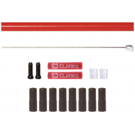 CLARKS UNIVERSAL SS FRONT  REAR GEAR CABLE KIT WSP4 RED OUTER CASING