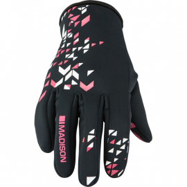Element youth softshell gloves, black / pink glo small
