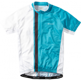 Tour men's short sleeve jersey, white / hawaiian blue large