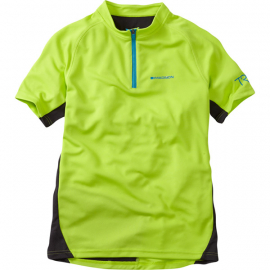 Trail youth short sleeved jersey, krypton lime age 7 - 8